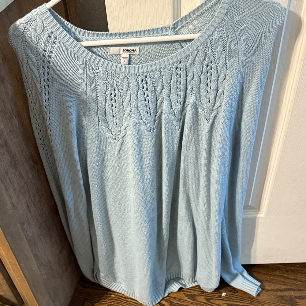 Sonoma Sky Blue Knit Top